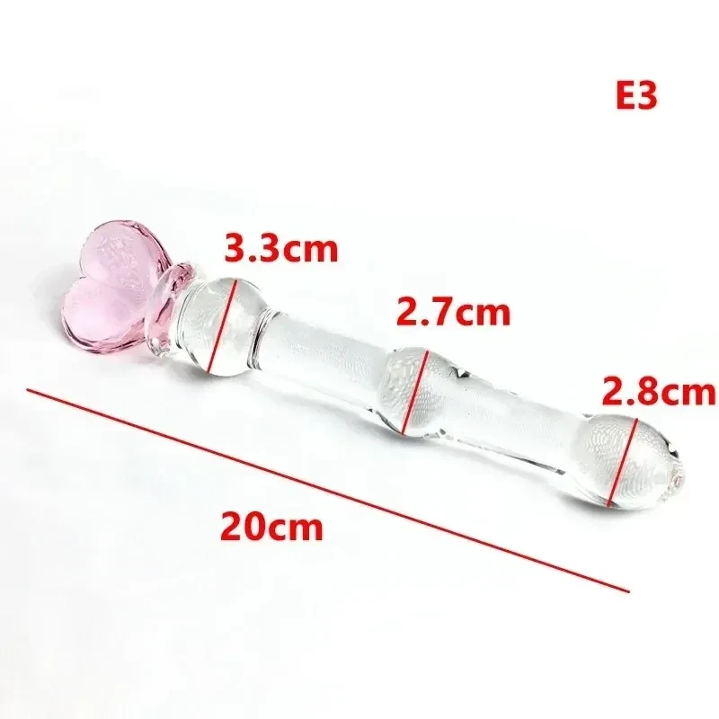 dildo en verre avec cravache en cuir rouge