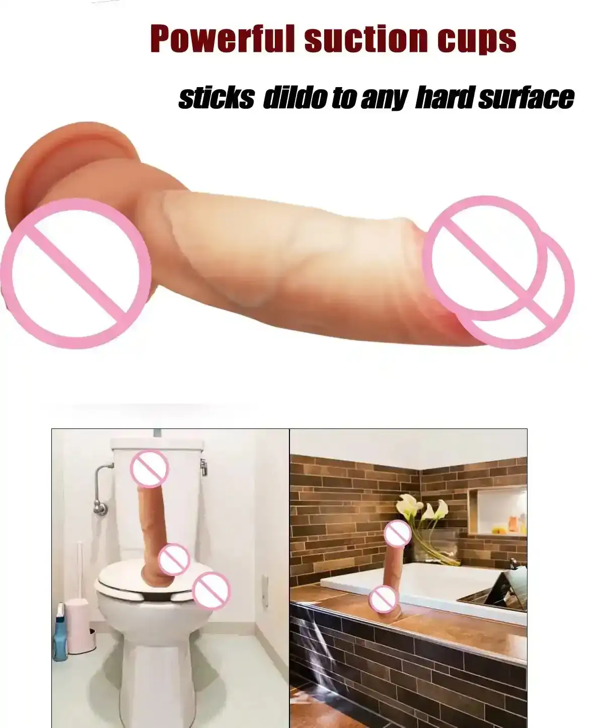 dildo réaliste à ventouse sans danger