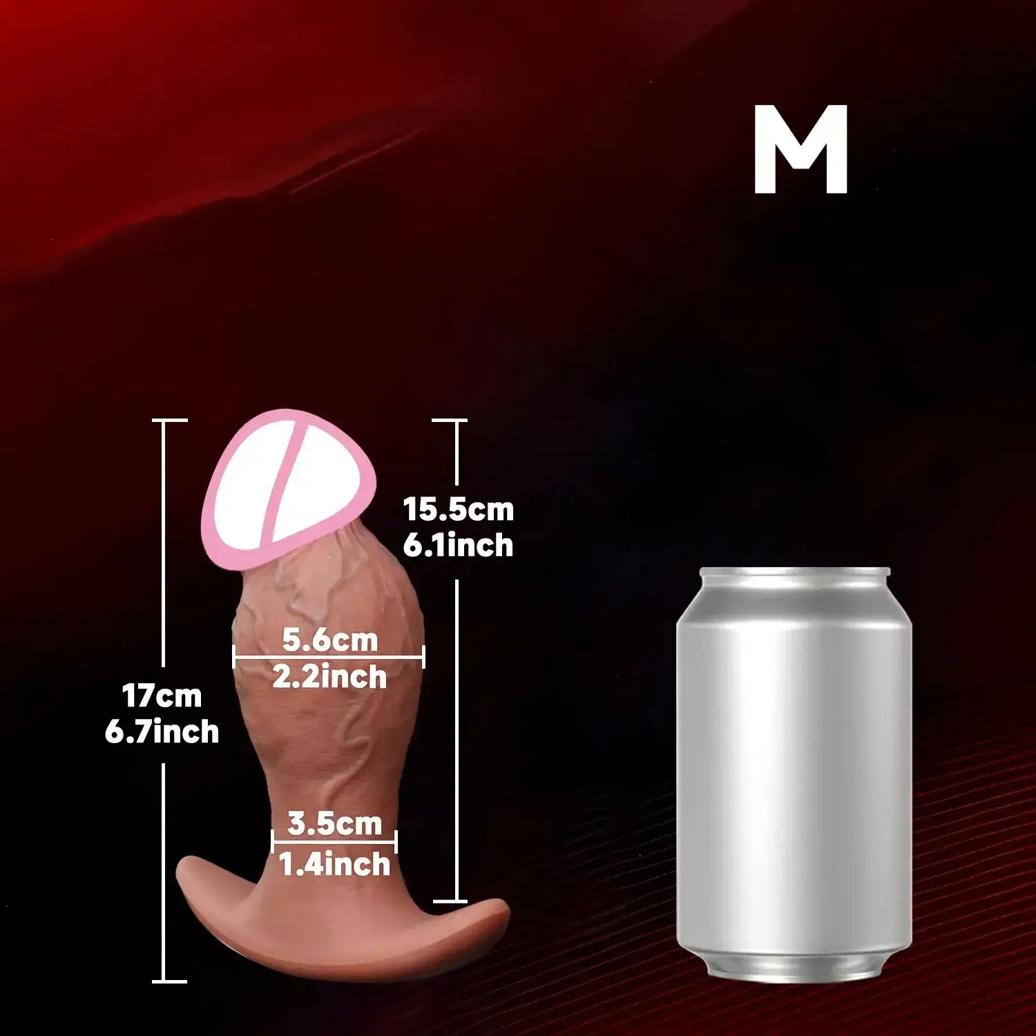 dildo réaliste avecGLAND détaillé réaliste