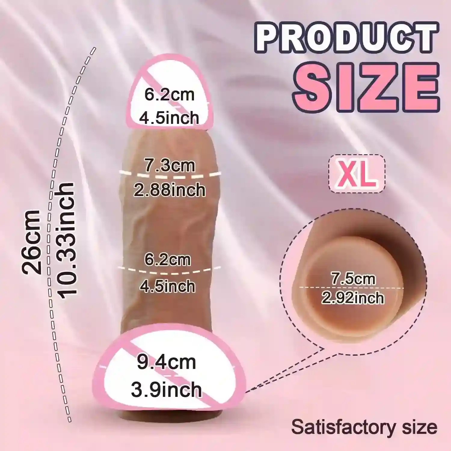dildo réaliste avec détails anatomiques