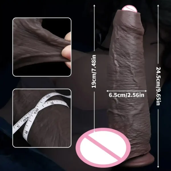 dildo réaliste avec détails anatomiques