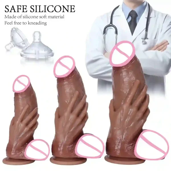 dildo réaliste avec texture de peau