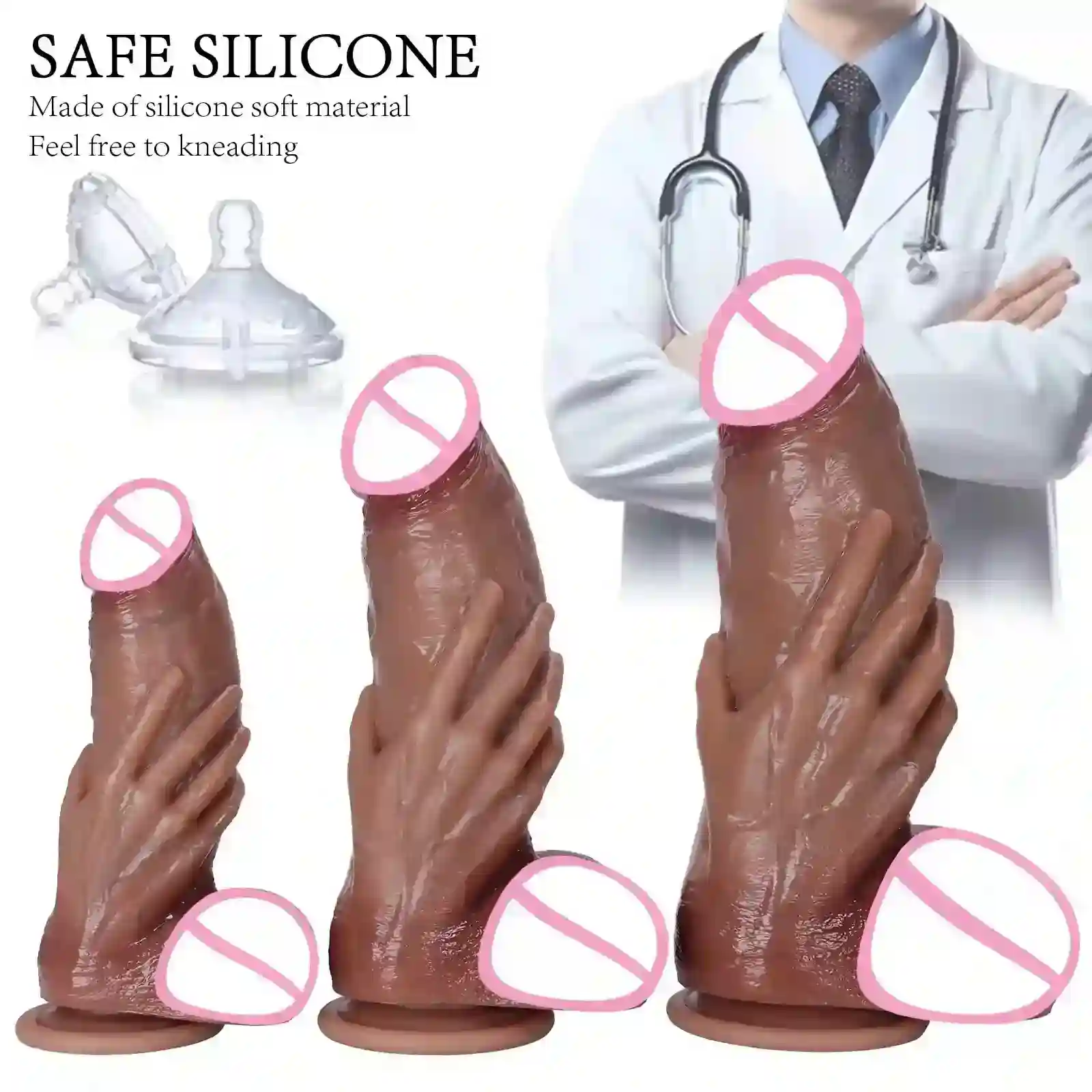 dildo réaliste avec texture de peau