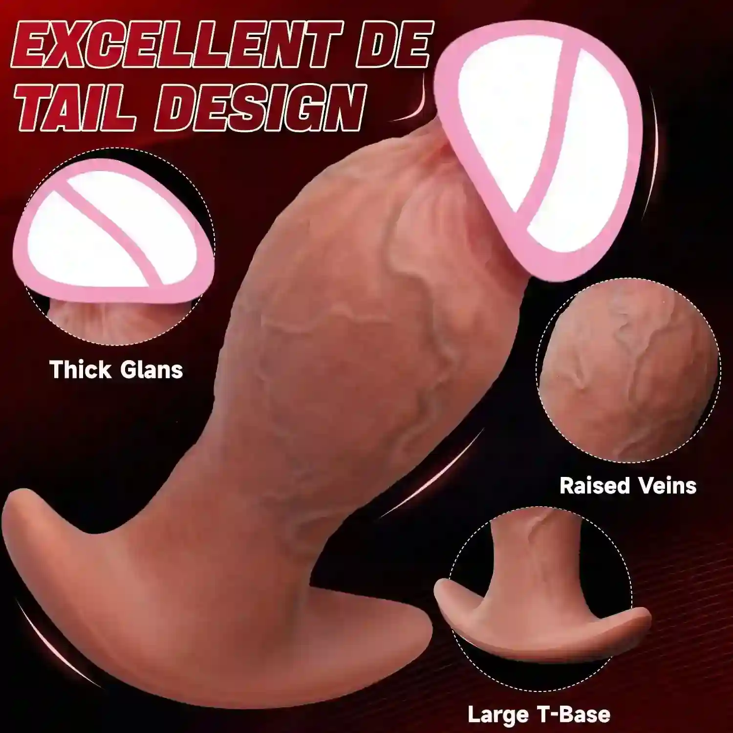 dildo réaliste forme naturelle pour usage
