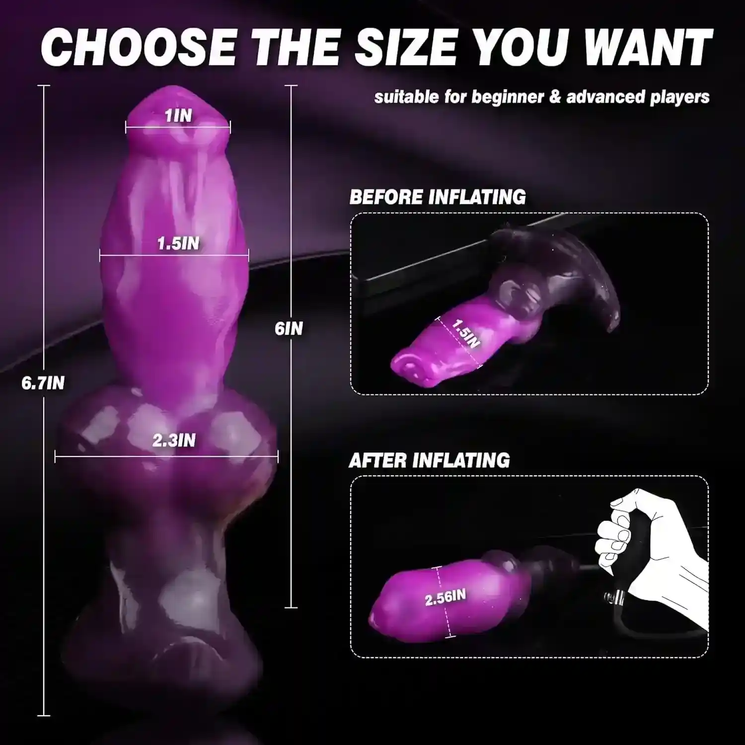 dildo realiste gonflable avec plug anal
