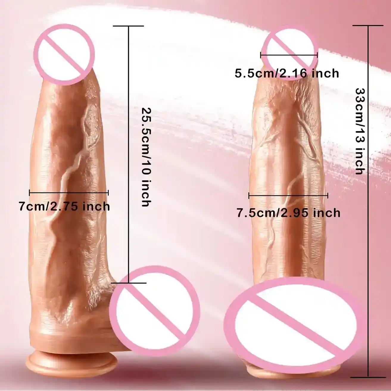 dildo réaliste ventouse silicone 33cm longueur
