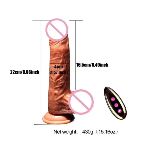 dildo télescopique vibrant en silicone étanche