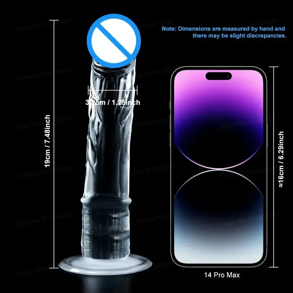 dildo transparent g-spot à ventouse