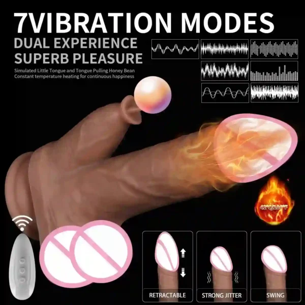 dildo vibrant langue pour plaisir féminin intense