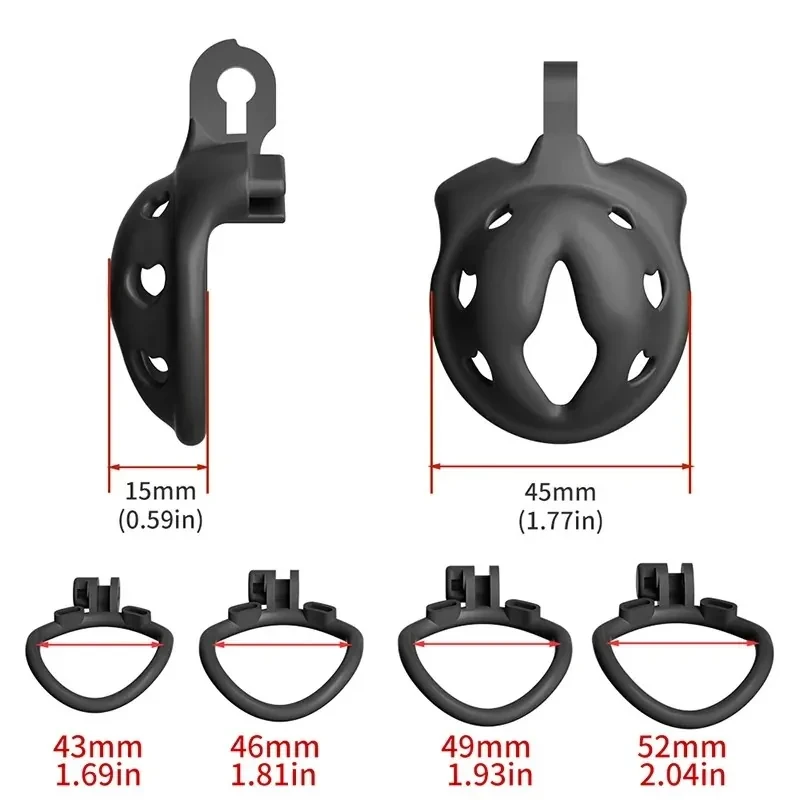 dispositif de chasteté abs avec anneaux