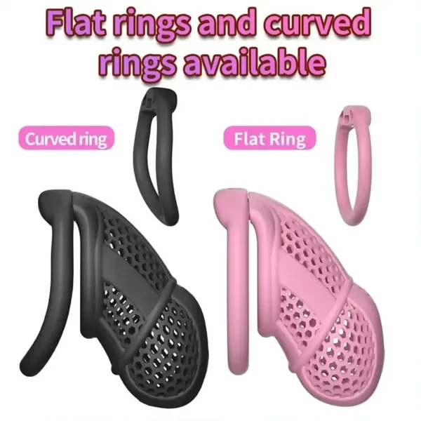 dispositif de chasteté noire avec anneau abs