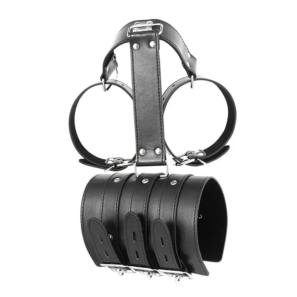 ensemble de bondage corporel en cuir noir
