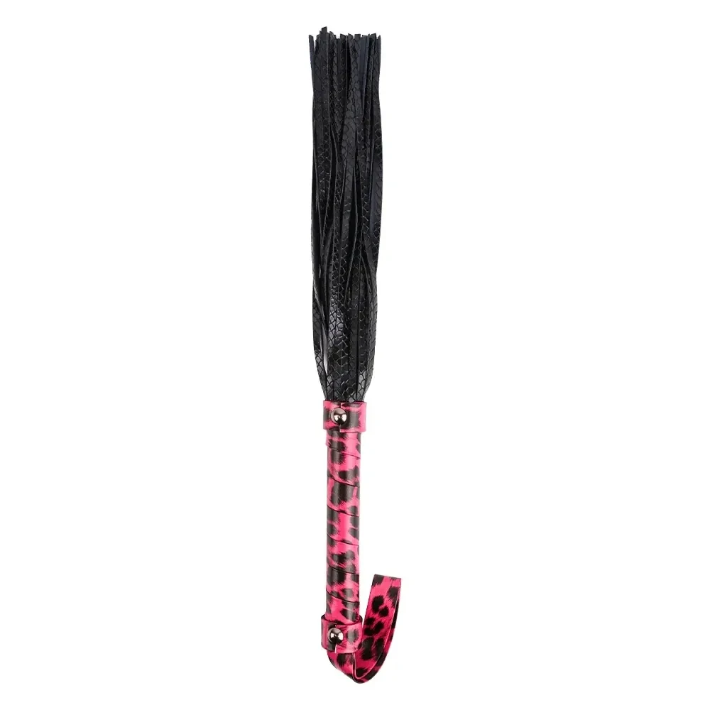 fouet bdsm en cuir pu or