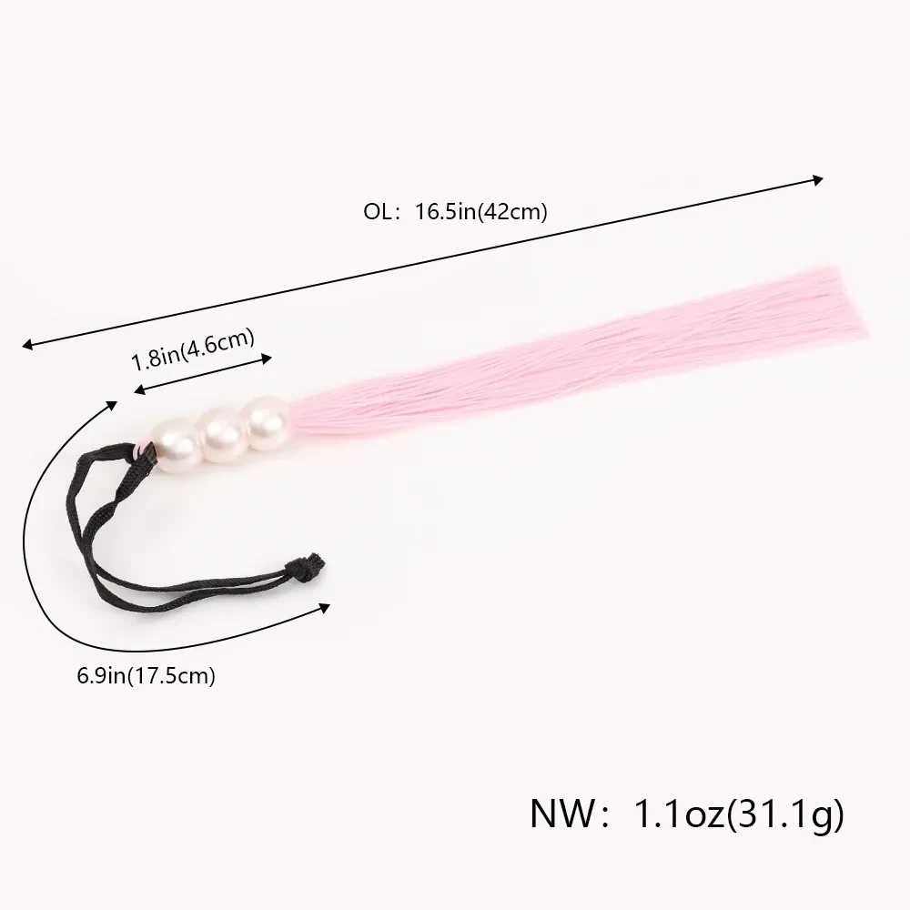 fouet bdsm franges silicone doux rouge