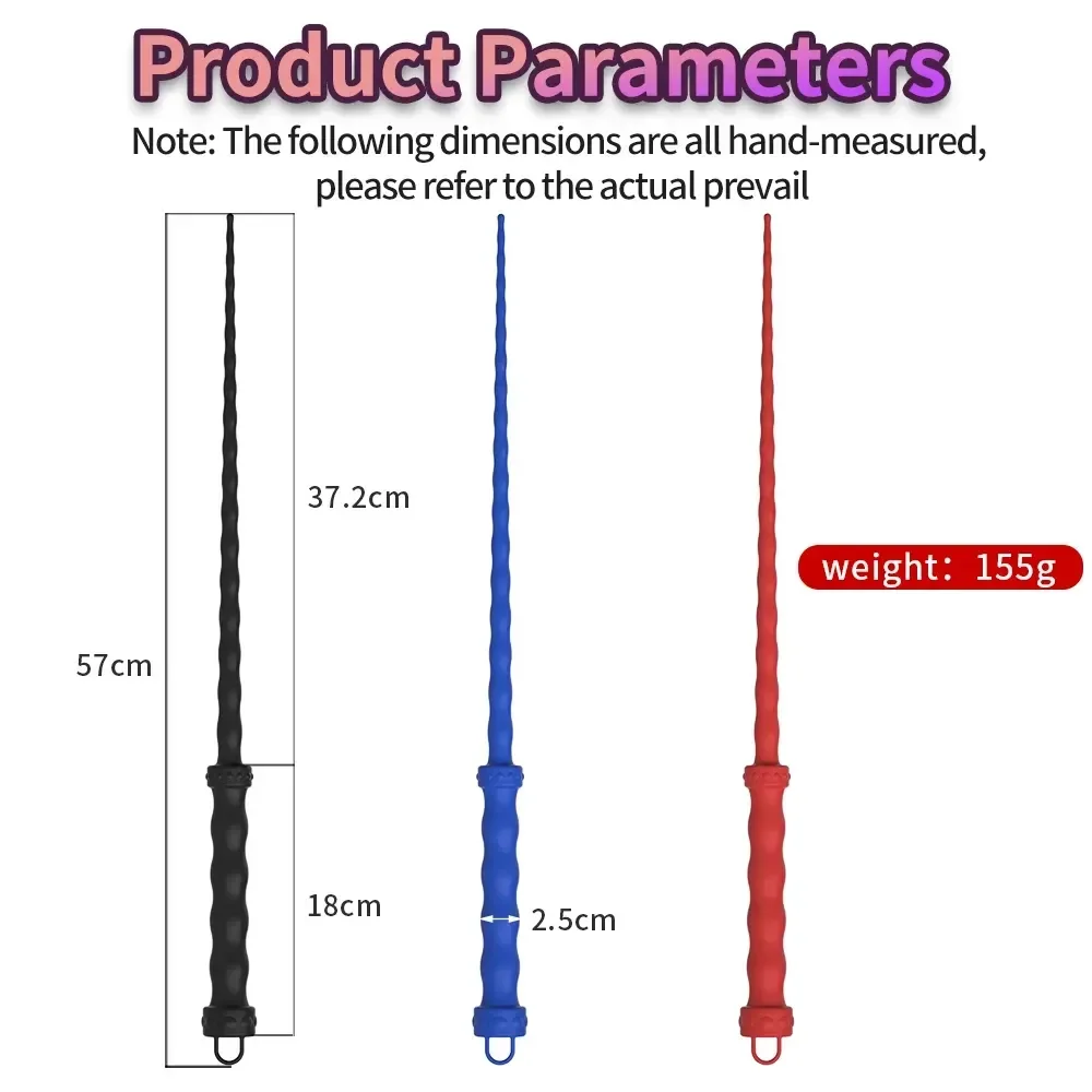 fouet queue silicone bleu