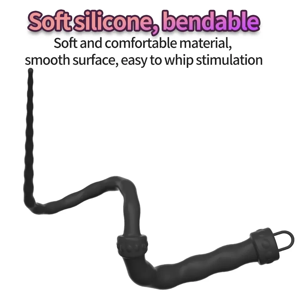 fouet queue silicone rouge