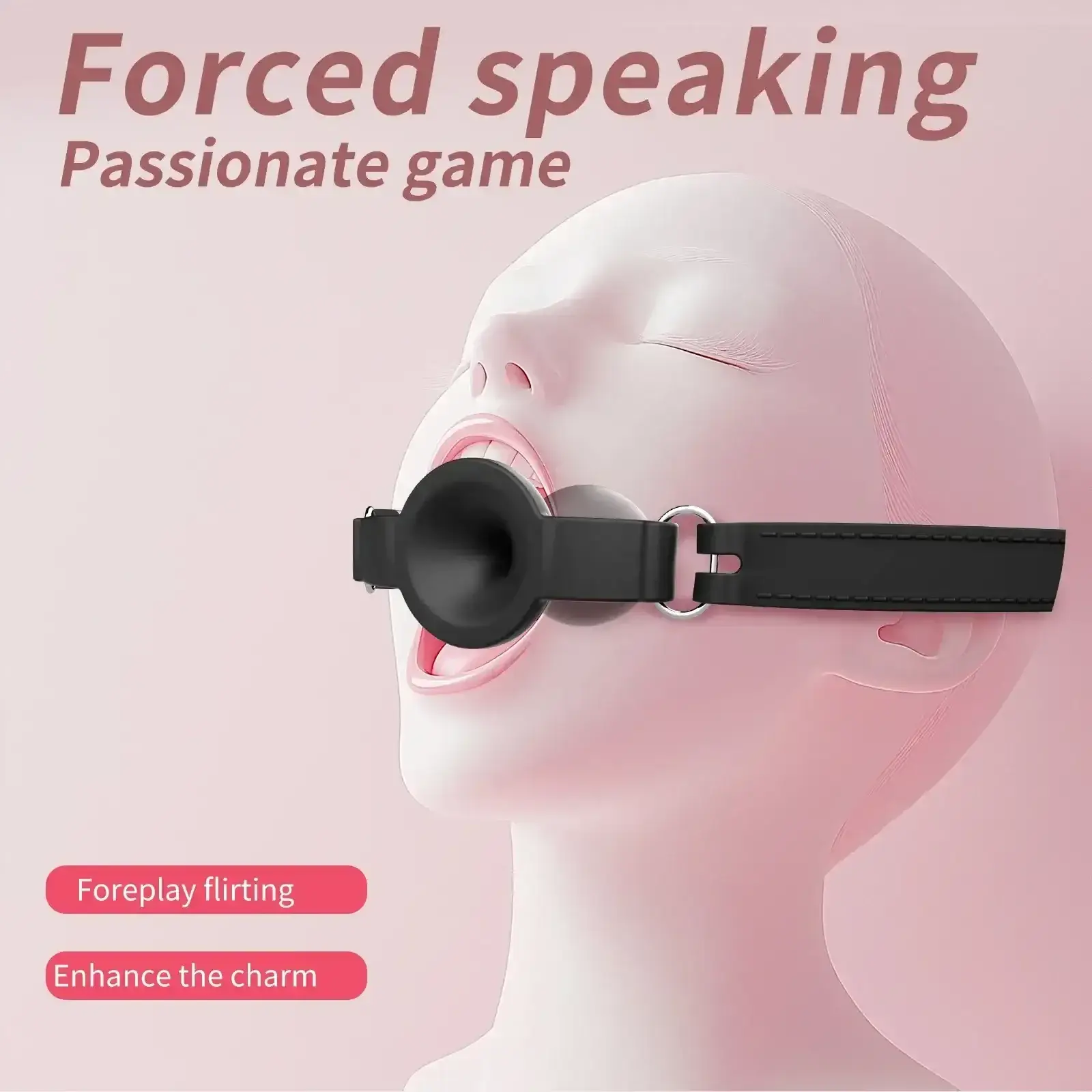 gag bouche bdsm silicone ajustable