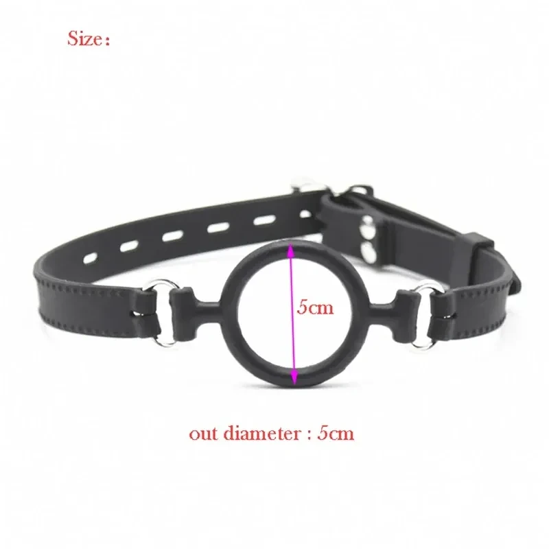 gag cuir rouge sangle ajustable