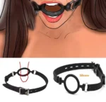 gag silicone noir sangle confortable