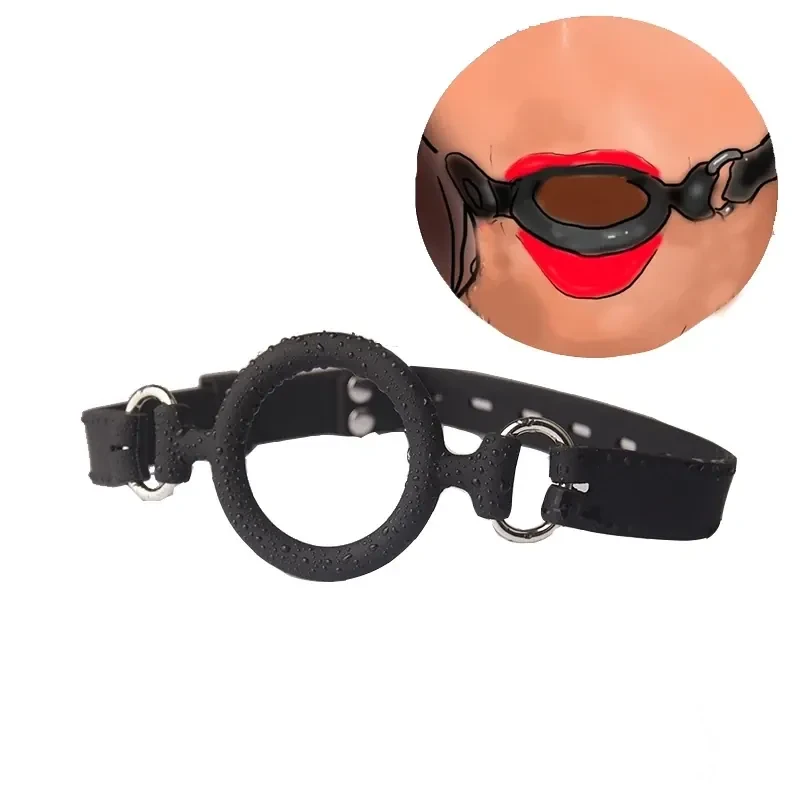 gag silicone rouge sangle reglable