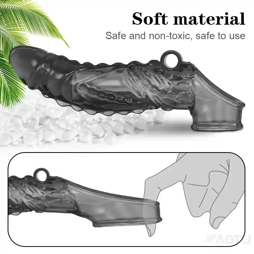 gaine penienne texturee avec vibrations