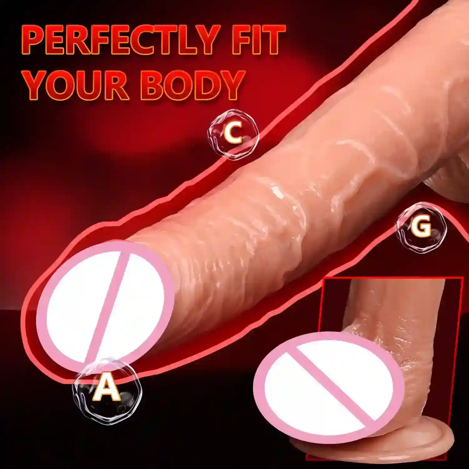 gode anatomique souple en pvc pour femme