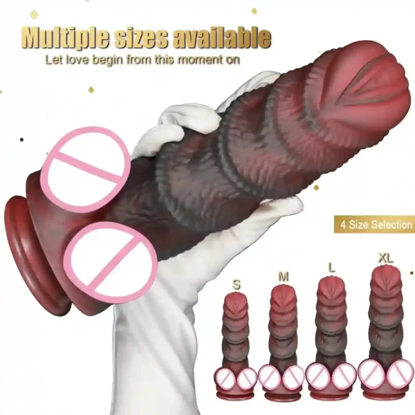 gode en silicone médical avec ventouse amovible