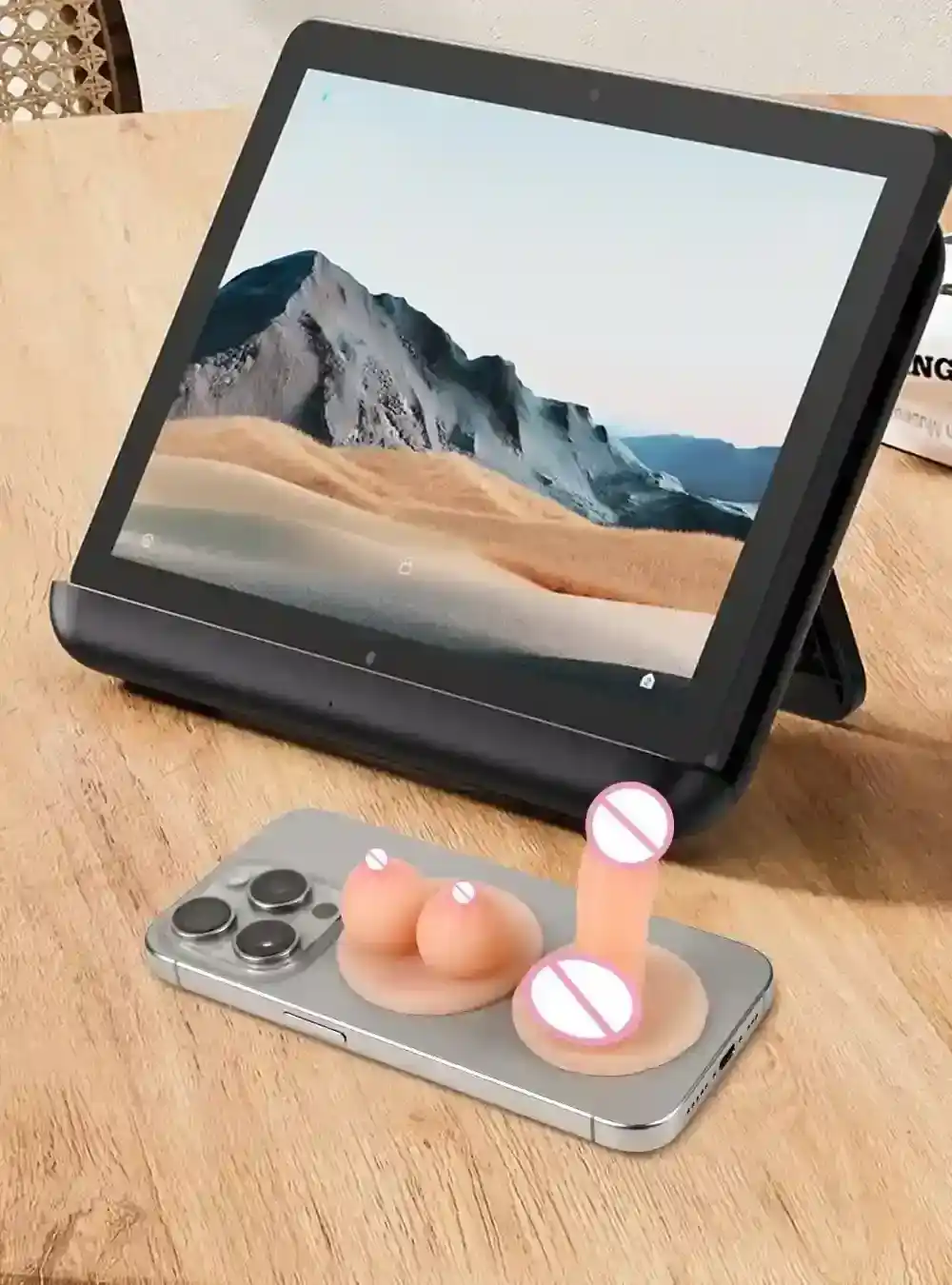 gode en silicone pour support mobile