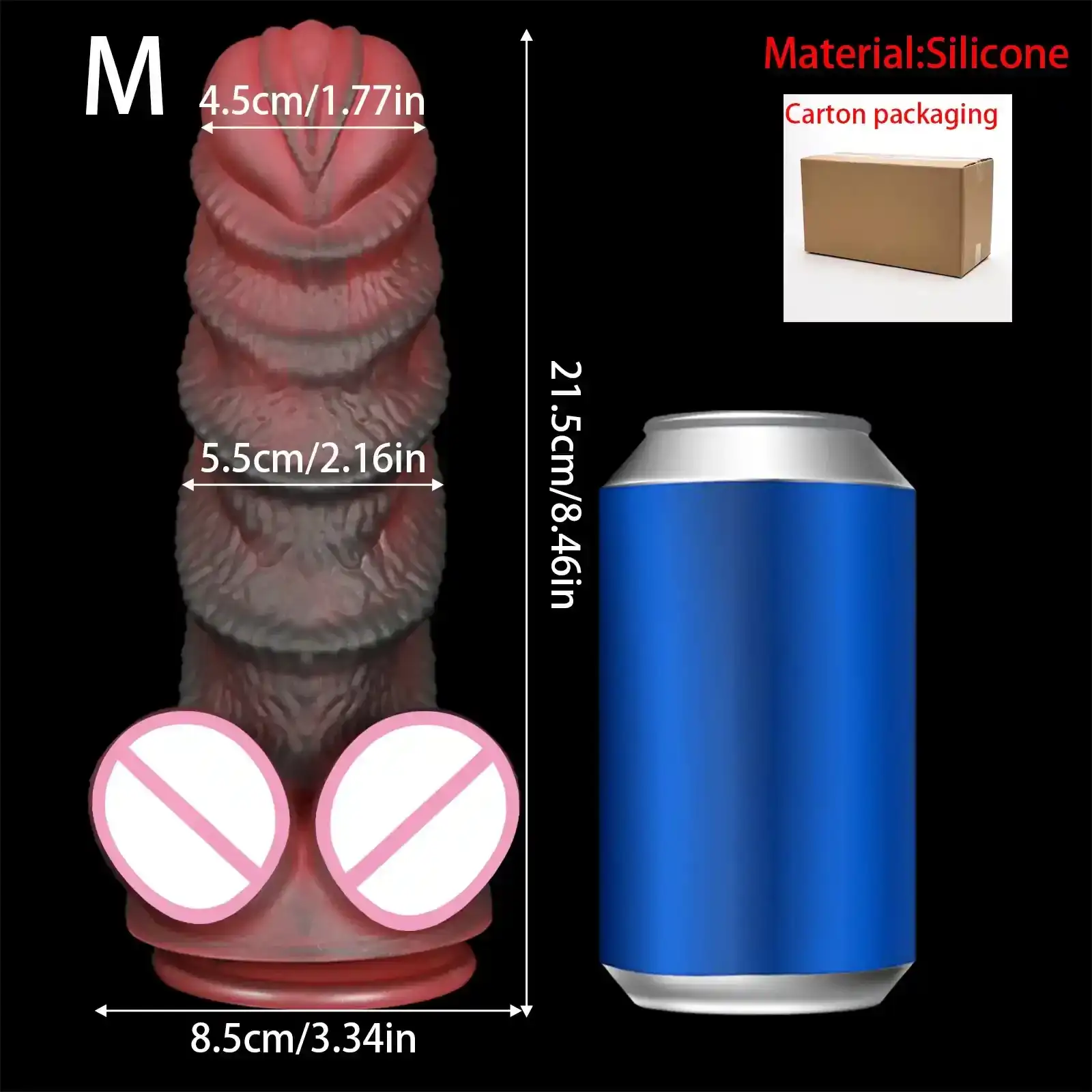 gode geant realiste avec base ventouse