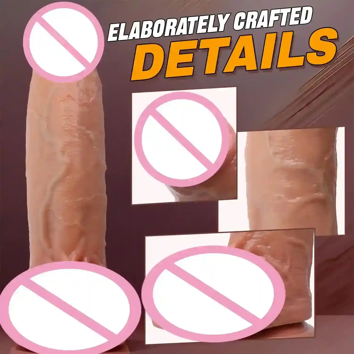 gode réaliste avec ventouse et réalisme accru