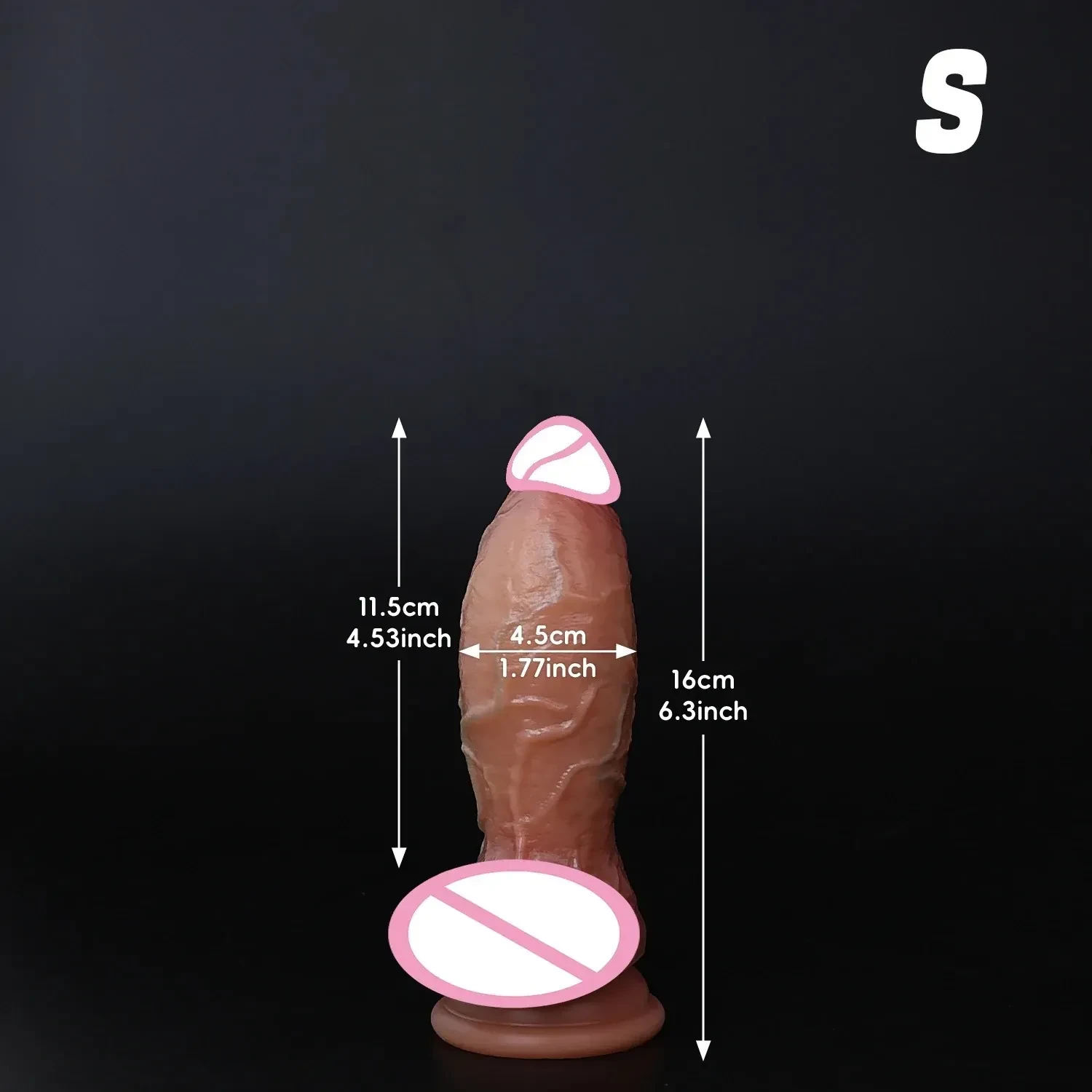 gode réaliste en silicone avec ventouse