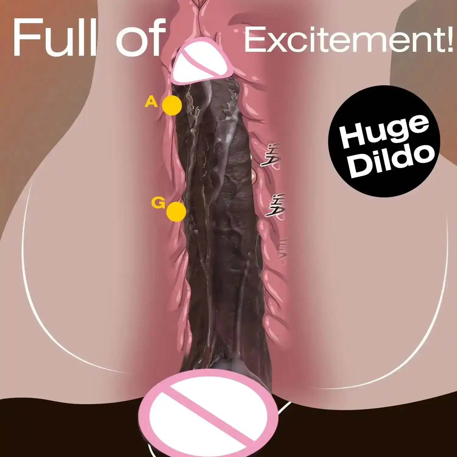 gode réaliste grande taille en silicone