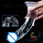 gode réaliste transparent 19 cm