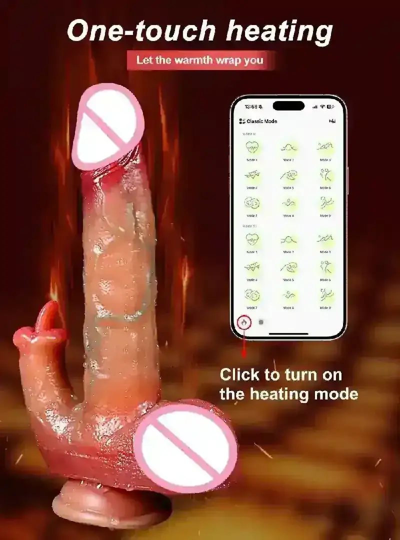 gode silicone realiste avec chaleur ventouse