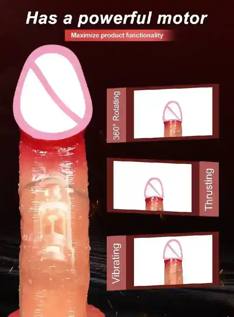 gode vibrant chauffant avec succion