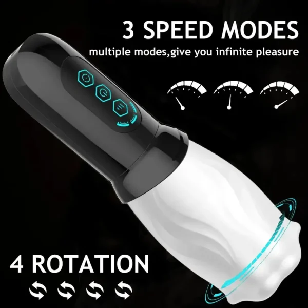 gode vibrant rotatif pour masturbation masculine