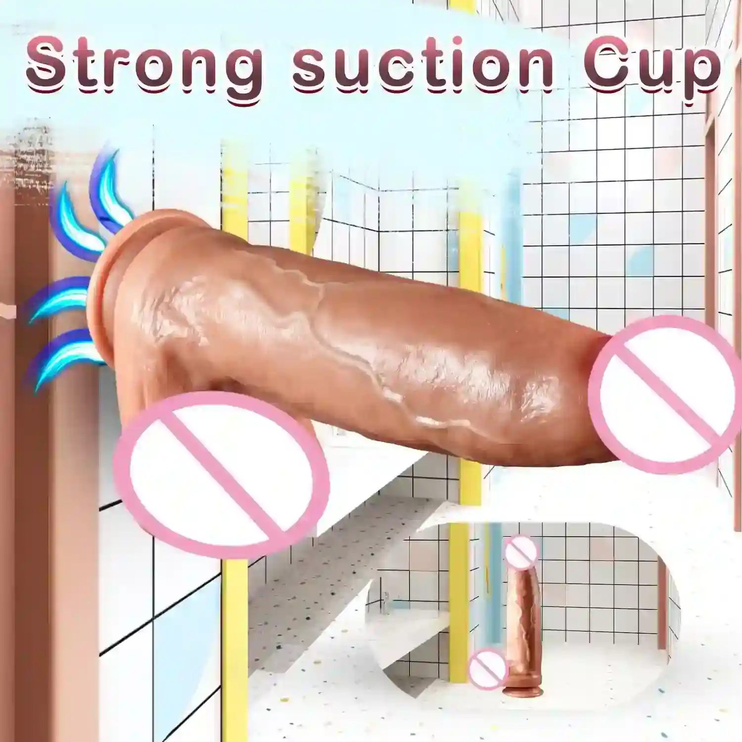 gros dildo realiste ventouse silicone souple