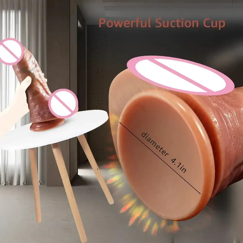 gros plug anal en silicone réaliste 10 pouces