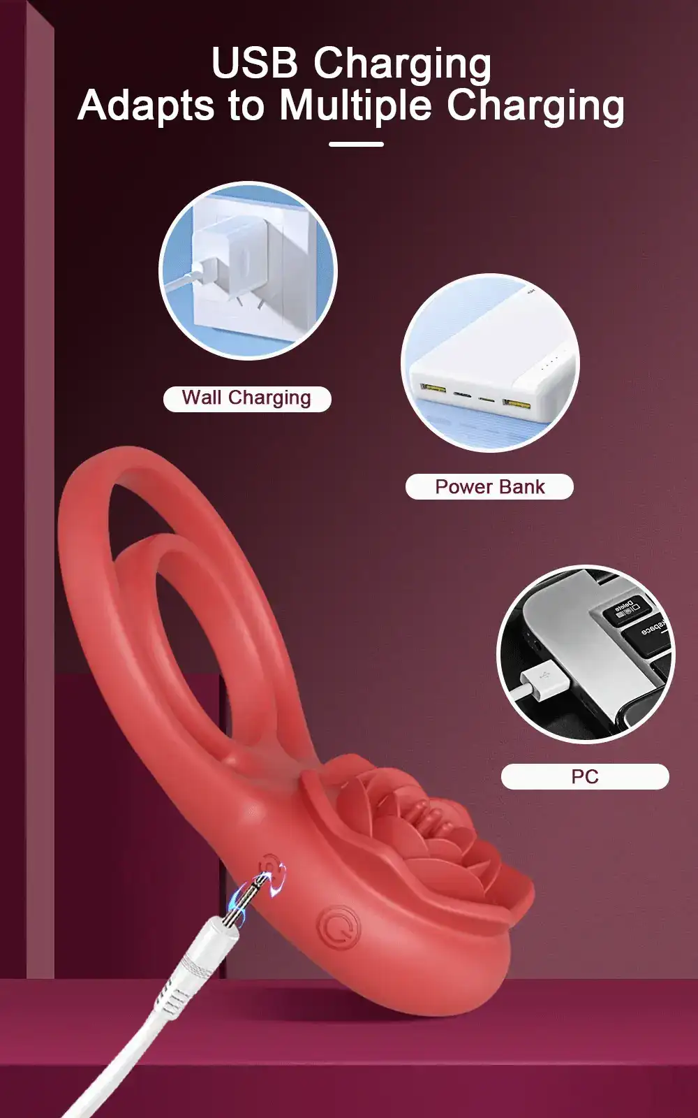 isensualflow fr cockring vibrant en silicone rouge