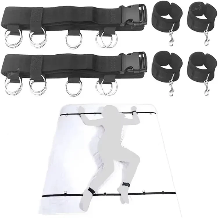 isensualflow fr kit bondage lit nylon similicuir reglable