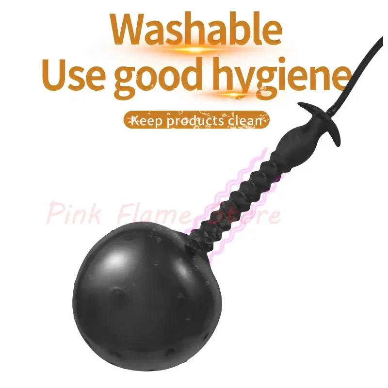 jouet anal gonflable vibrant noir