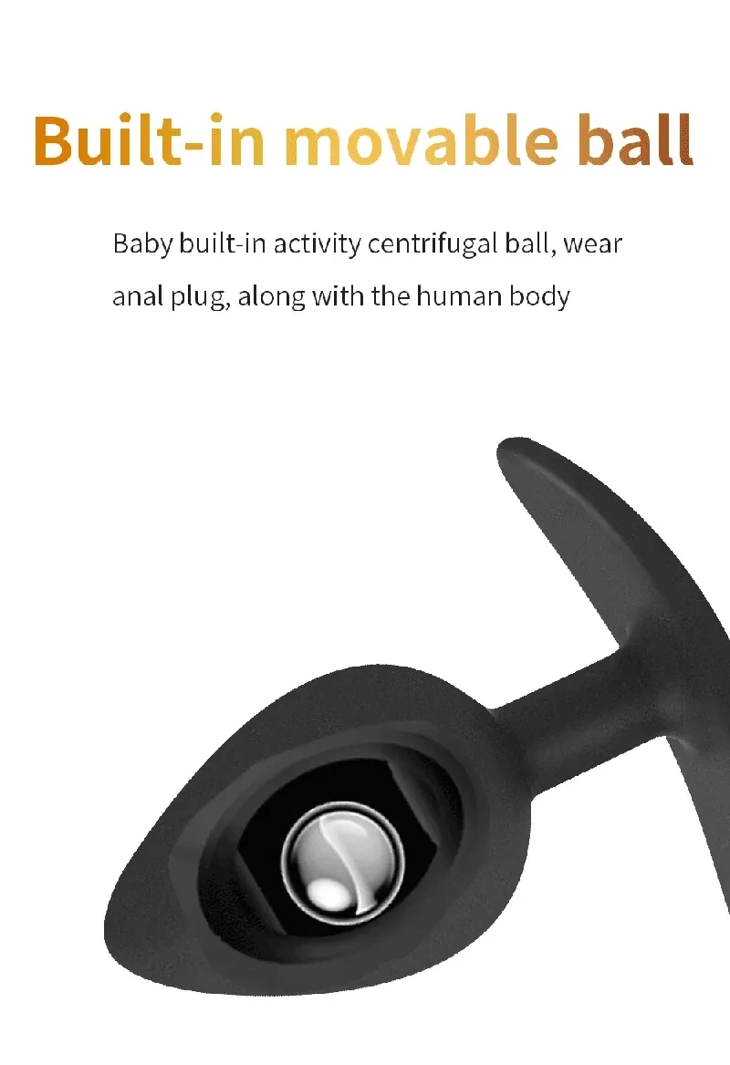 jouet anal noir avec base ergonomique