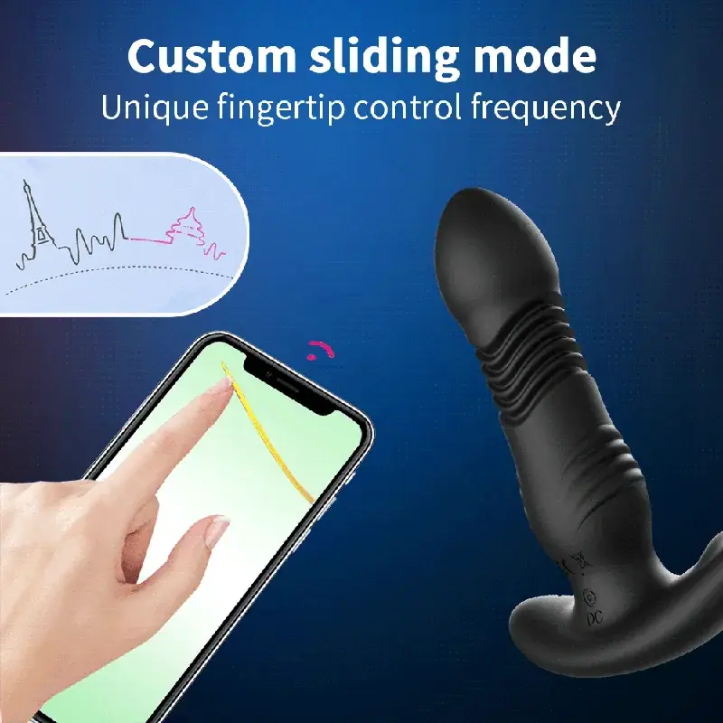 jouet anal prostate silicone avec connexion bluetooth