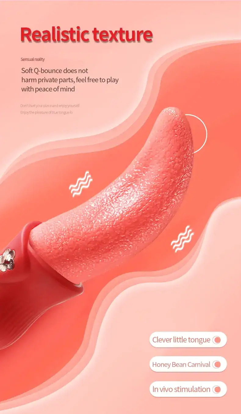 jouet clitoris succion langue realiste