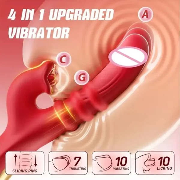 jouet langue silicone avec modes multiples 1