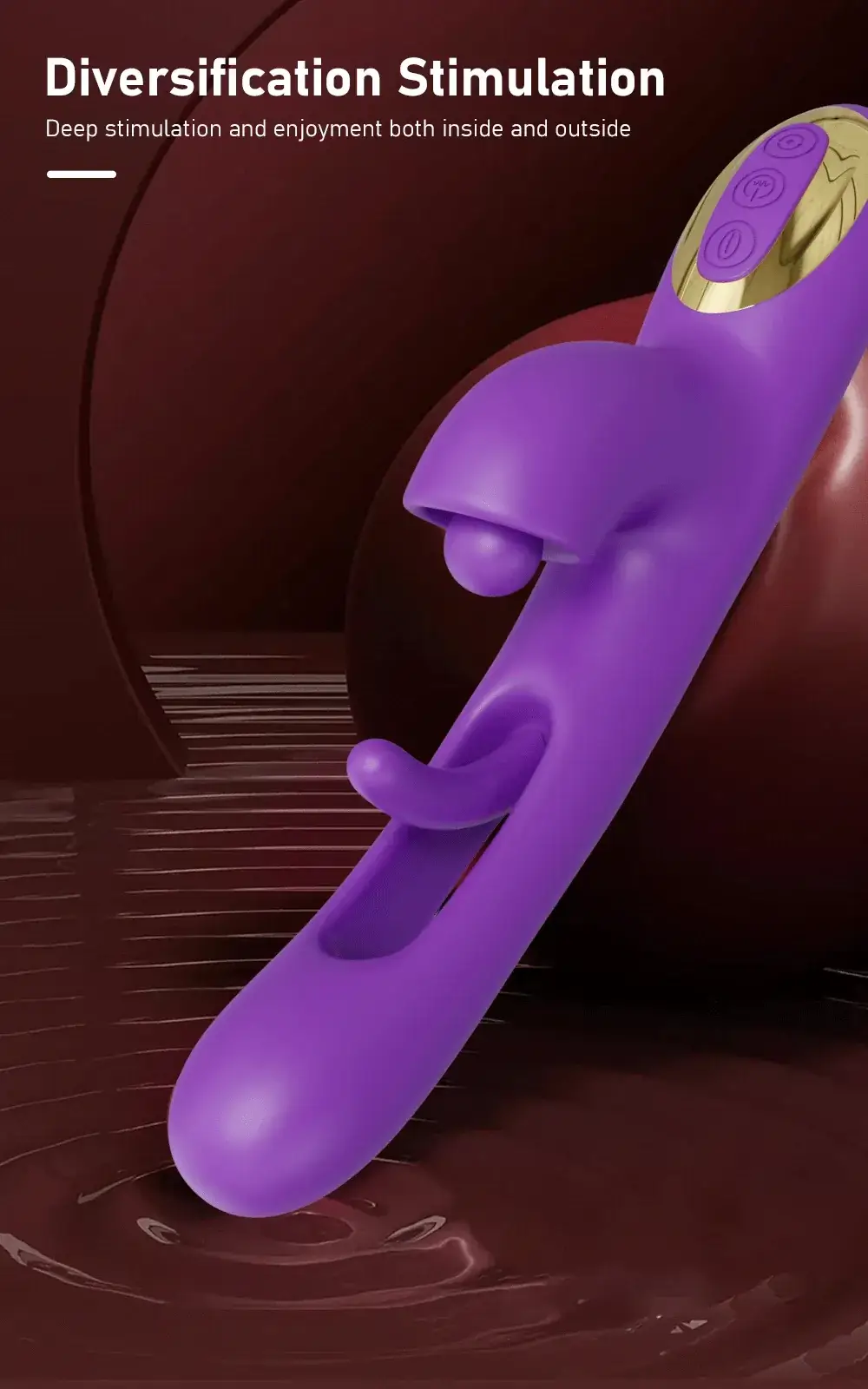 jouet sexuel en silicone vibrant violet