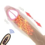 jouet sexuel réaliste en silicone vibrant chauffant