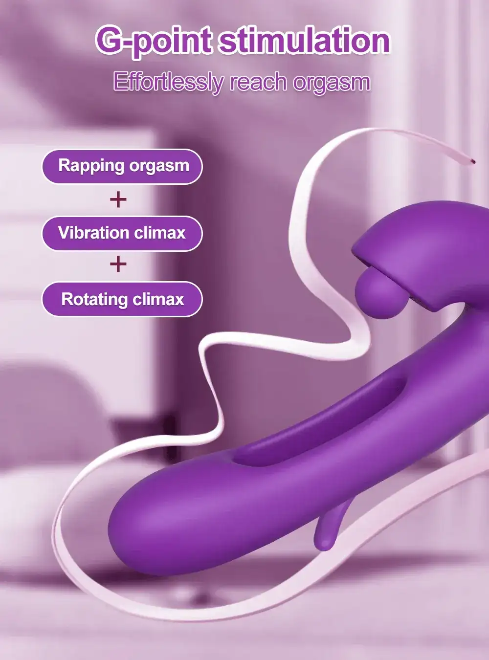 jouet sexuel vibrant rotatif violet