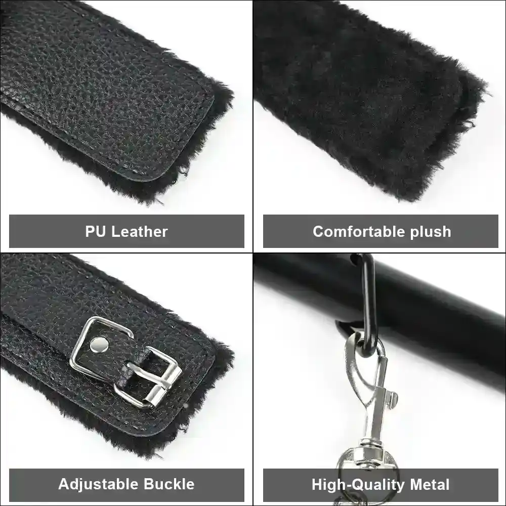 kit bdsm cuir peluche débutant