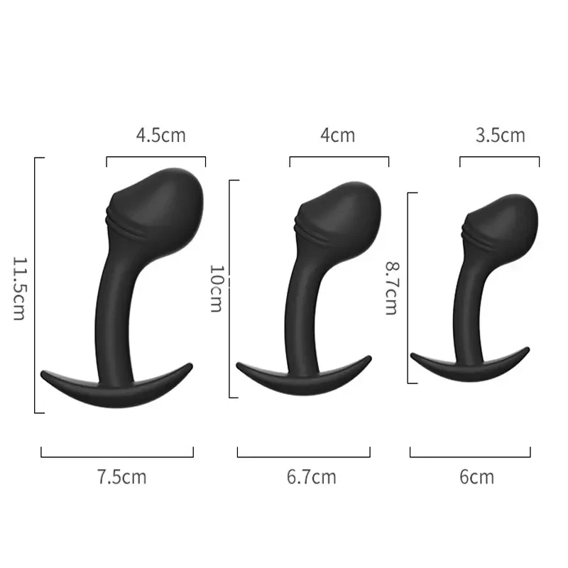 kit de plugs anaux en silicone hypoallergenique